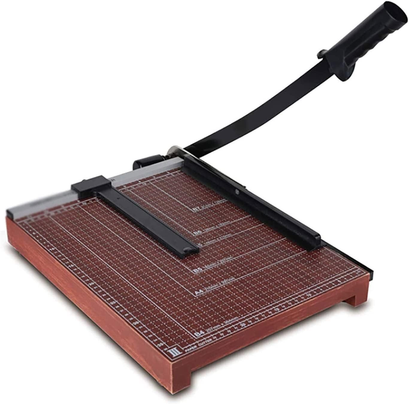 Taglierina artigianale B4, taglierina a ghigliottina, taglierina fotografica a quadretti, macchina artigianale a ghigliottina, taglierina in legno, carta artigianale, buoni di acquisto, ideale per