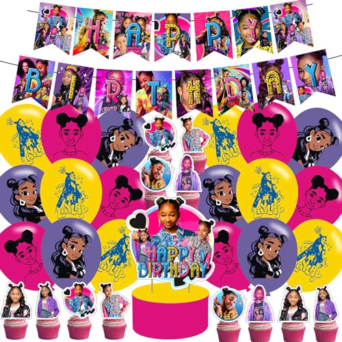 That Girl Lay Lay Birthday Decorations That Girl Lay Girl Party Supplies Include Happy Birthday Banner Cake Topper and Cupcake Toppers Balloons for Kids Party Decor