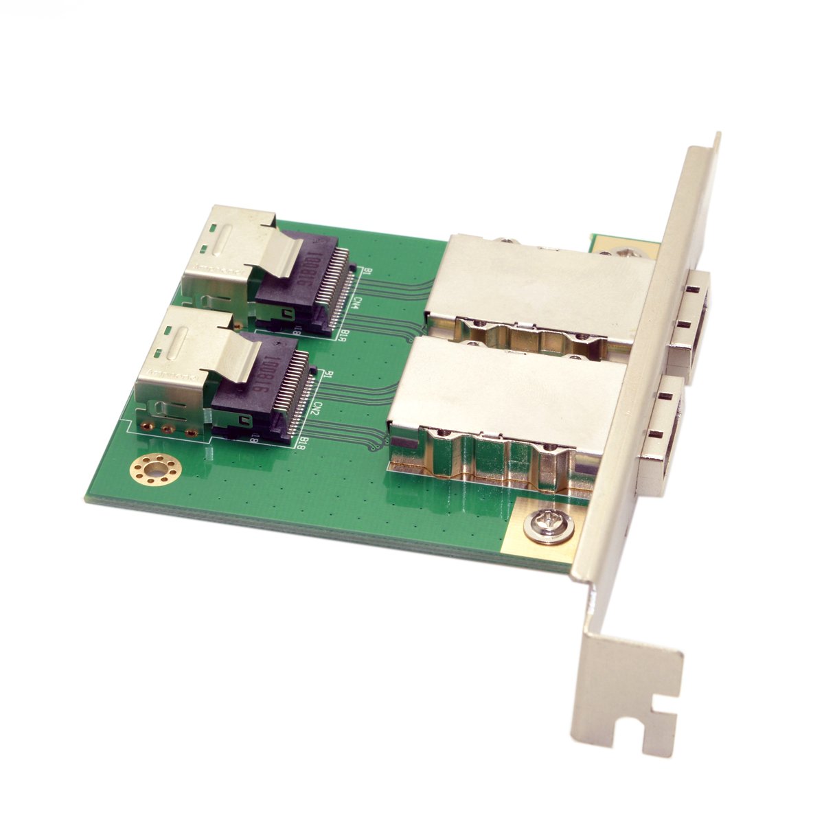 cablecc Dual Ports Mini SAS SFF-8088 a SAS 36Pin SFF-8087 Adaptador hembra PCBA con soporte PCI