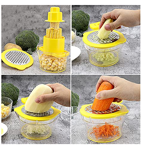 Descascador De Milho,Ferramenta 4 em 1, Suporte De Milho, Ferramenta De Descascar Milho, Cortador e