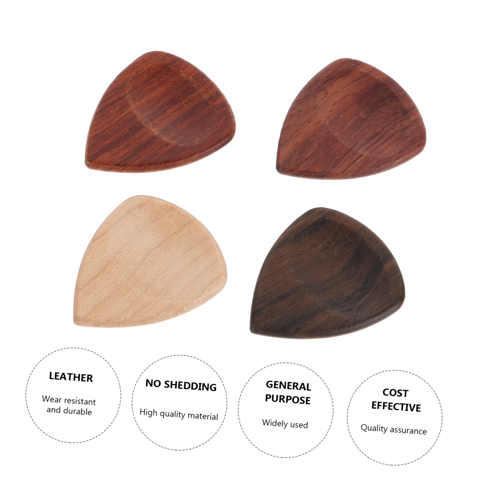 BESTonZON 20 Piezas Púas De Madera Para Guitarra Delicadas Púas De Guitarra Castañuelas Para Niños Púas De Bajo Selecciones De Ukelele Eléctrico Púa De Madera Accesorios Eléctrica