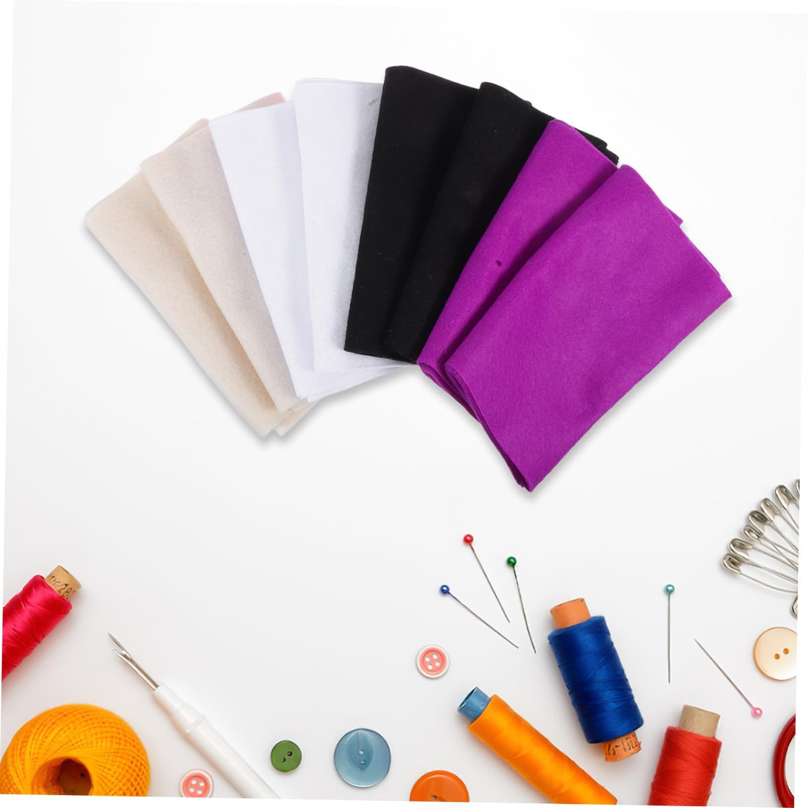 Gadpiparty 16stücke Farbige Filzplatten Für Bastelarbeiten Nähen Und DIY-projekte Strapazierfähiger Filzstoff Mit Feiner Textur Für Kreatives Gestalten Und Schulprojekte