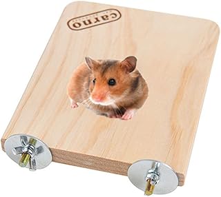 Wooden Platform Pet Dwarf Hamster Gerbil Rat Small Animal Sport Exercise Toy Pet Parrot Bird Cage Perches Square Toy (S)