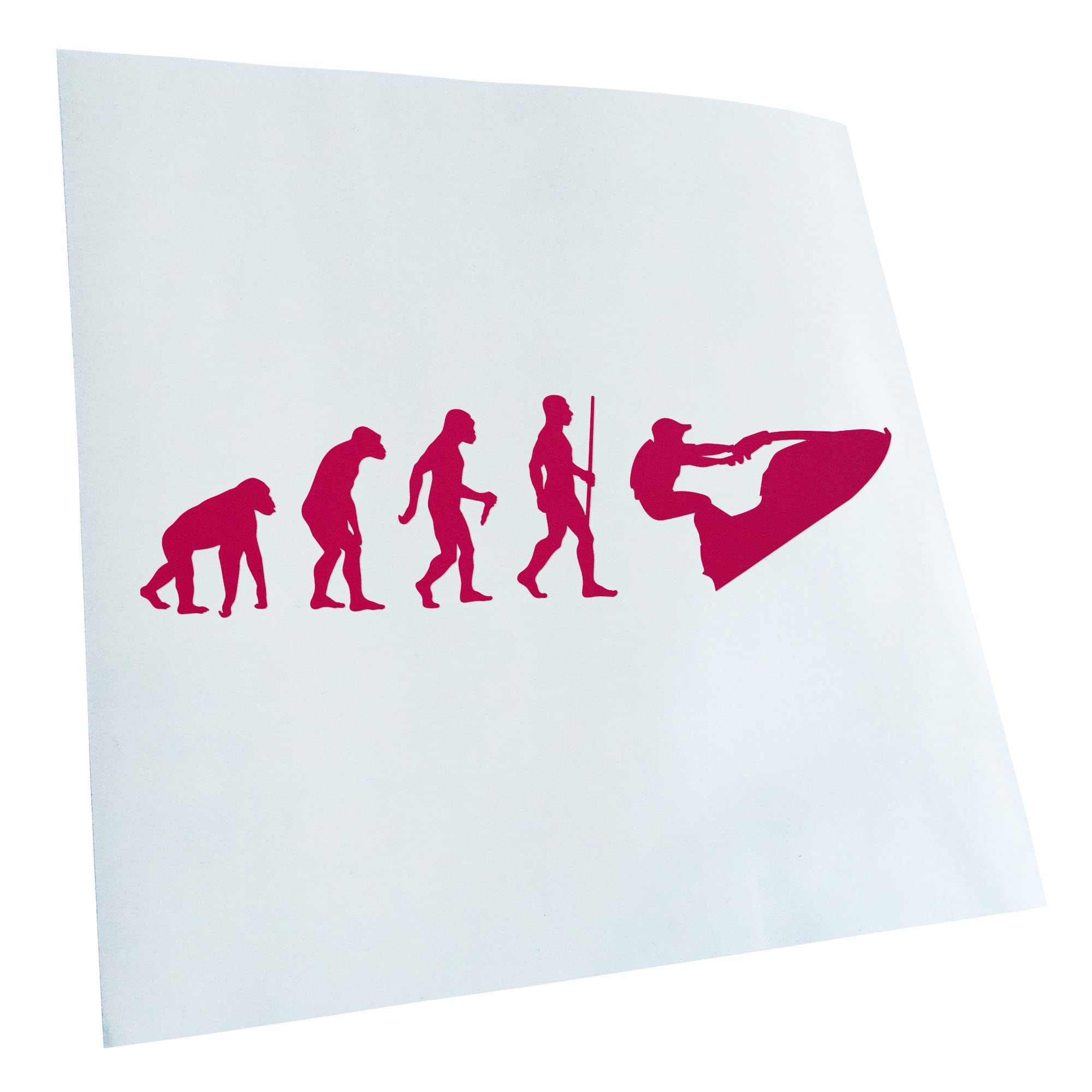 Kiwistar - Car Sticker - Jet Ski Jet Boat Evolution - Pink - 24 x 6 cm - Rear Window Car Sticker Weatherproof for Car Truck Moped Truck - Sticker Exterior Self-Adhesive Tuning Accessories for Window
