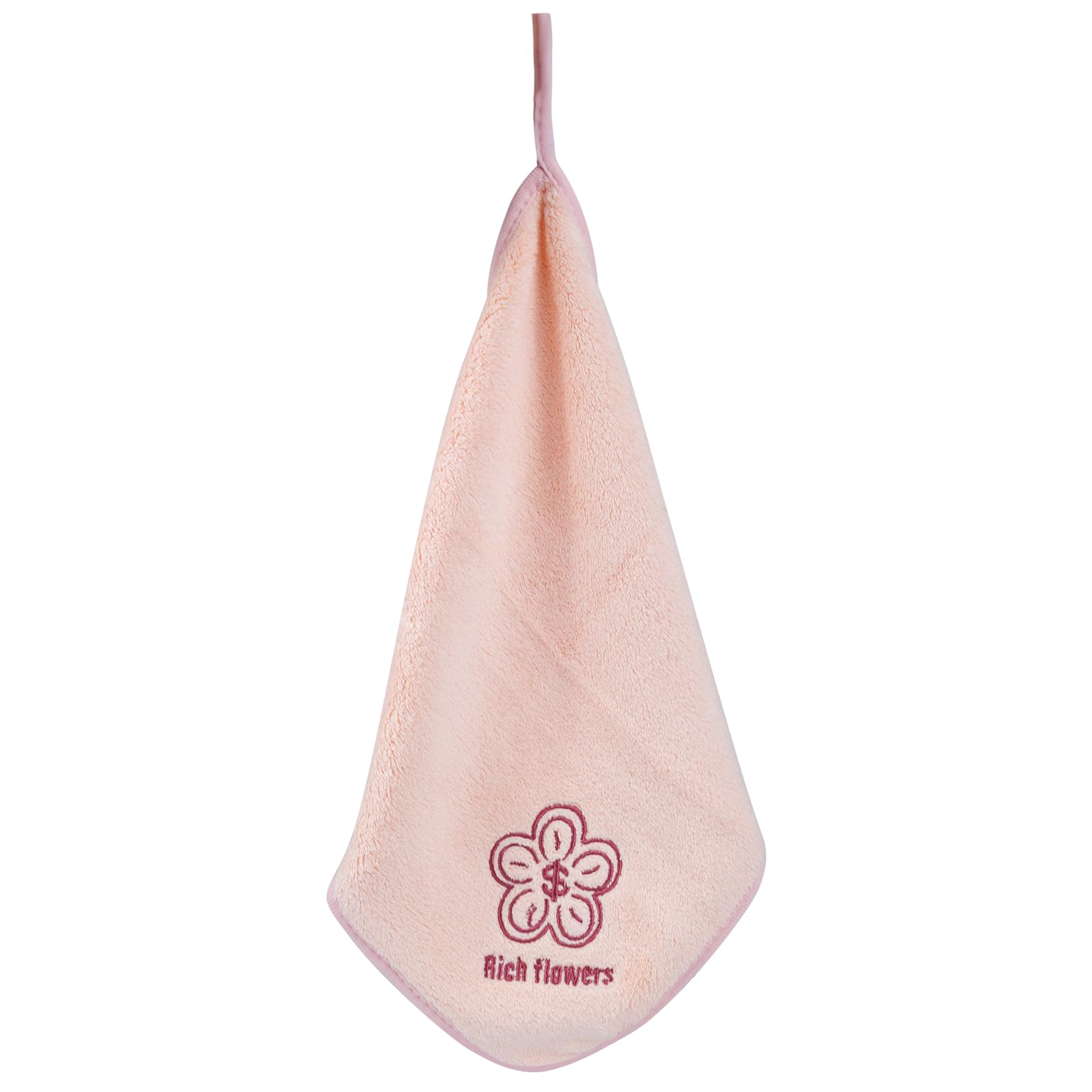 FACHOI Hand Towels with Hanging Loop, Super Absorbent Drying Hand Towel Hanging Hand Towel for Bathroom Kitchen F4-HDSJ