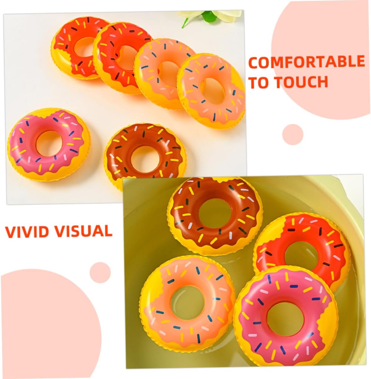 BESPORTBLE Mini Floating Swim Ring Bath Swim Rings for Fun Bath Ornaments Safe and Mini Swimming Decor for Showers