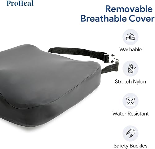 Miniatura 4 de Cojín bariátrico de espuma moldeada de 26 x 18 x 3 pulgadas, espuma de alta densidad sensible a la presión para alineación de muslos y simetría