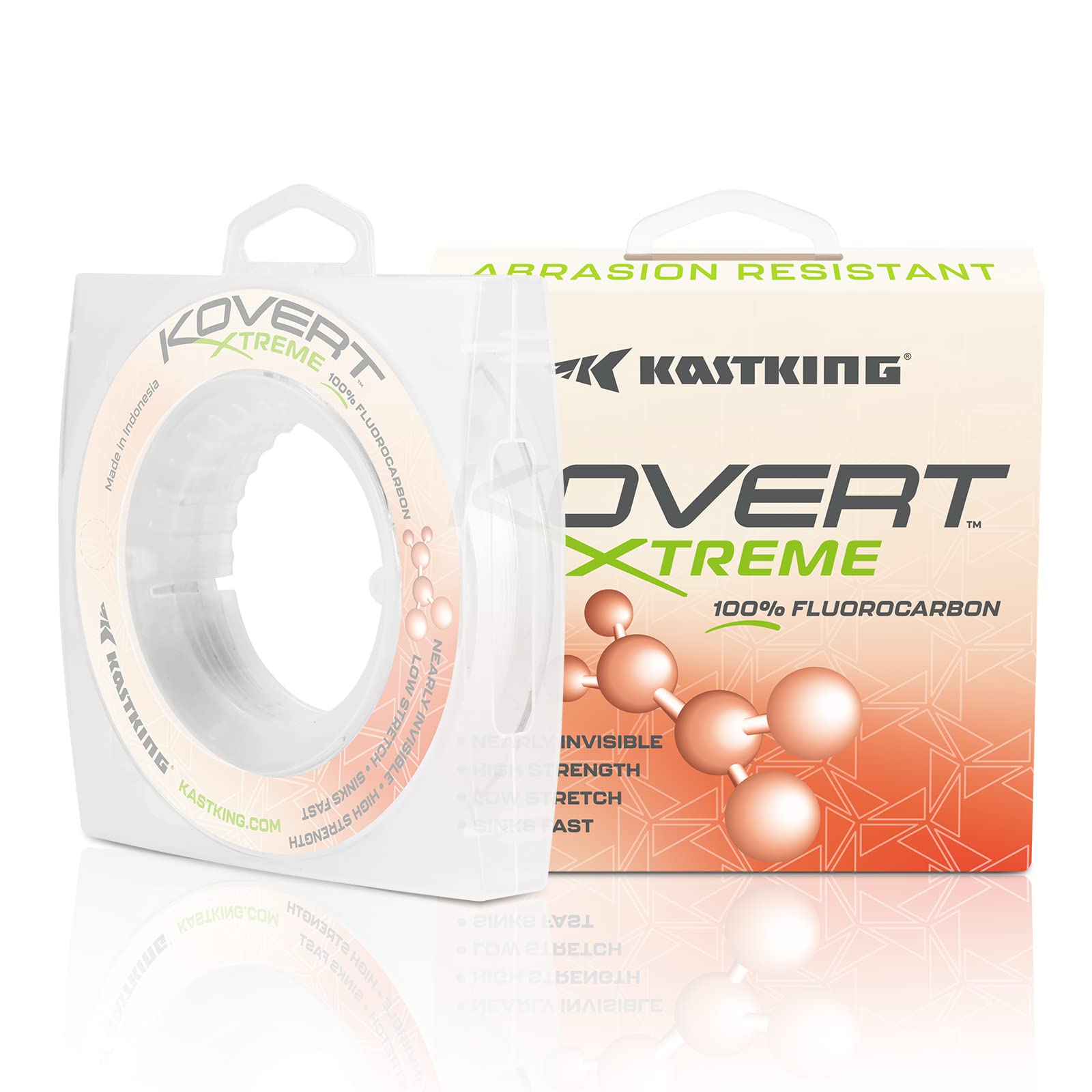 KastKingKovert Xtreme 100% Fluorocarbon Fishing Line,4LB,25Yds