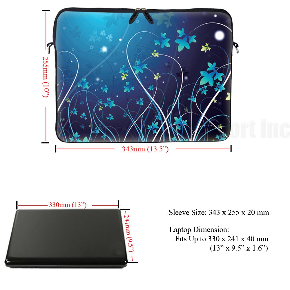 Meffort Inc Neoprene Laptop Sleeve For 17.3 Inch Laptops – Water-Resistant With Hidden Handle & Strap