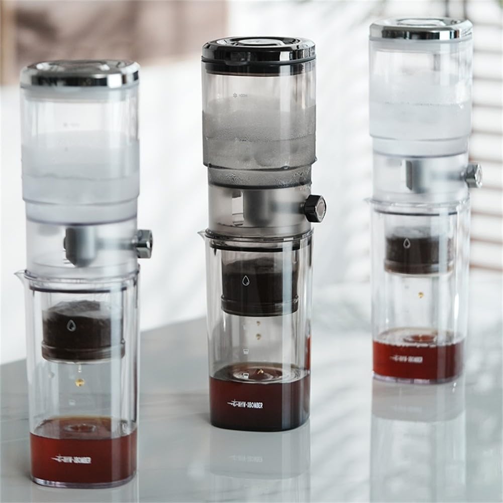 Drip Tower Cold Brew Coffee Maker con sapore uniforme gocciolante migliorato, installazione per la preparazione di ghiaccio, 31,5 x 8,5 x 8,5 cm