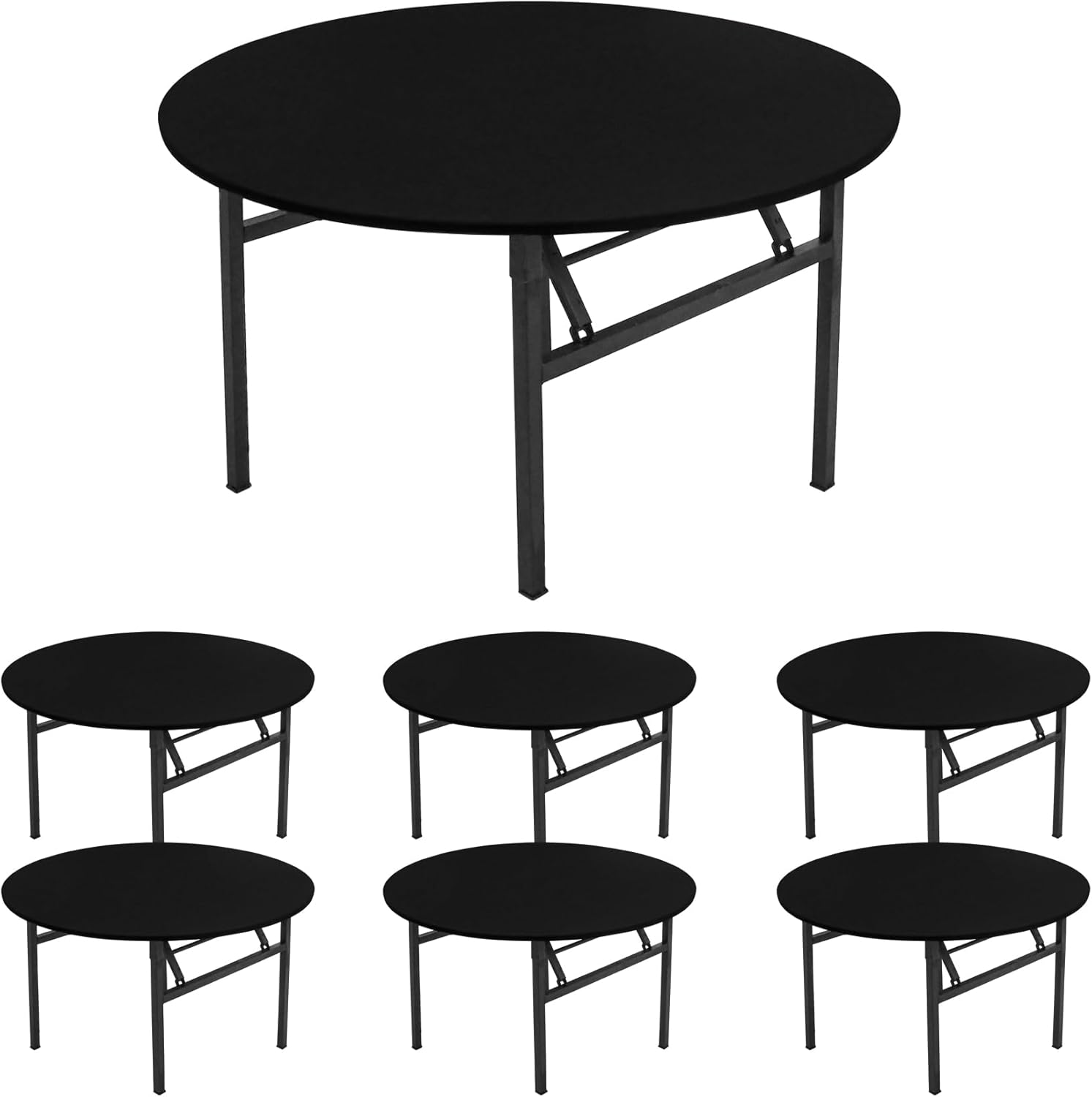 6 Pack Spandex Table Top Cover for 5FT Round Table, Stretch