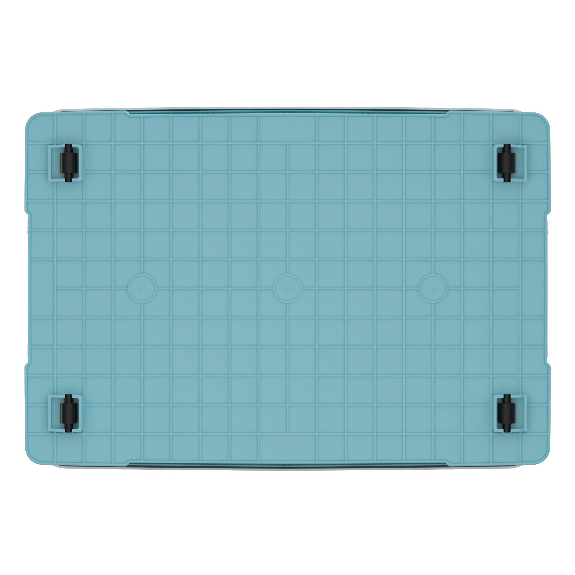 Cetomo 90L*6 Scatole di Stoccaggio in Plastica, Scatole Portaoggetti con Coperchio, Organizzatore con Ruote, Contenitori per Casa e Ufficio, Impilabile, Resistente, Blu, 90L - Confezione da 6