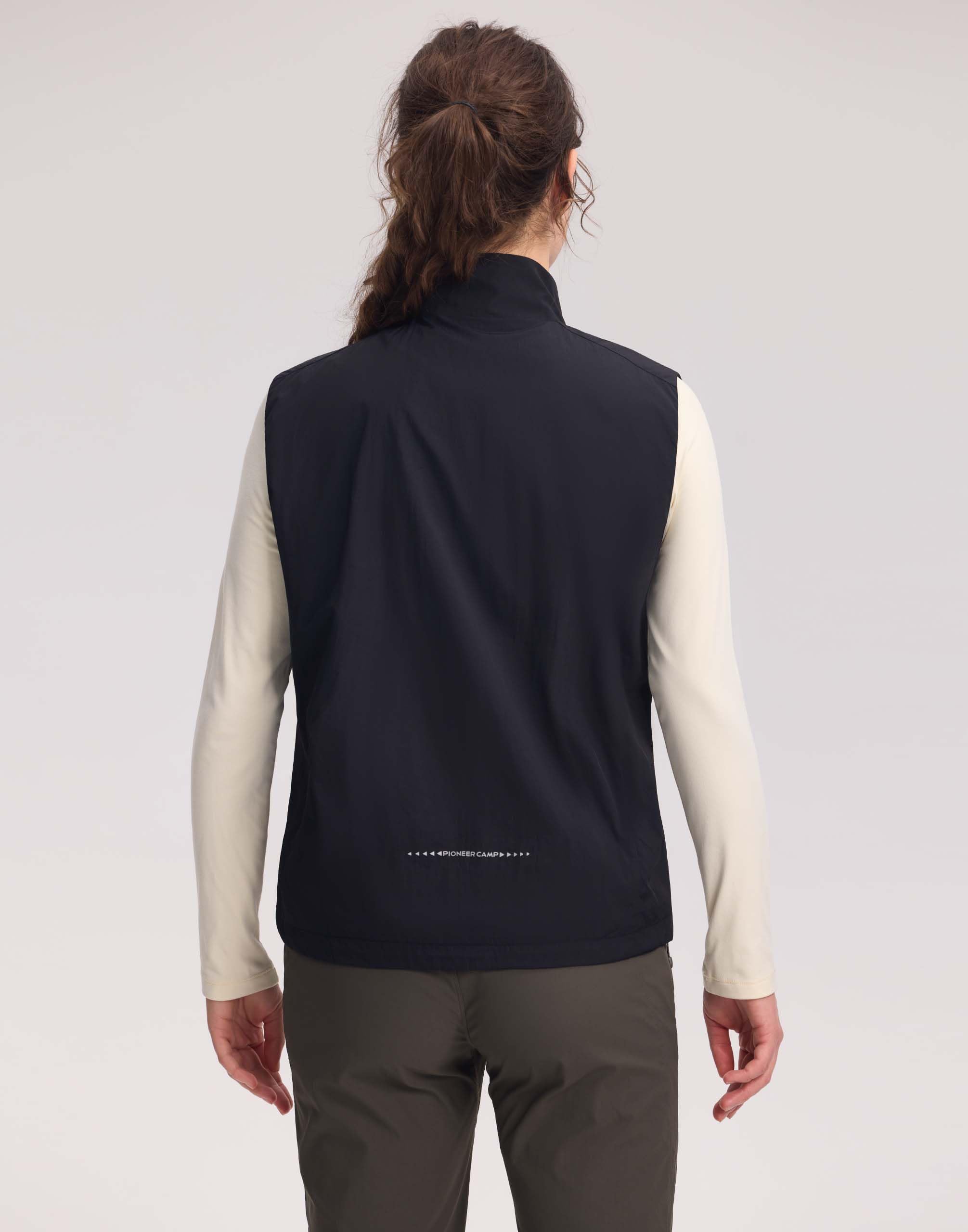 Pioneer Camp Leichte Laufweste Damen, Ärmellose Wander- und Radjacke, Outdoor Softshell Weste, Wasserabweisend, Atmungsaktive, Ideal für Wandern, Radfahren, Alltag