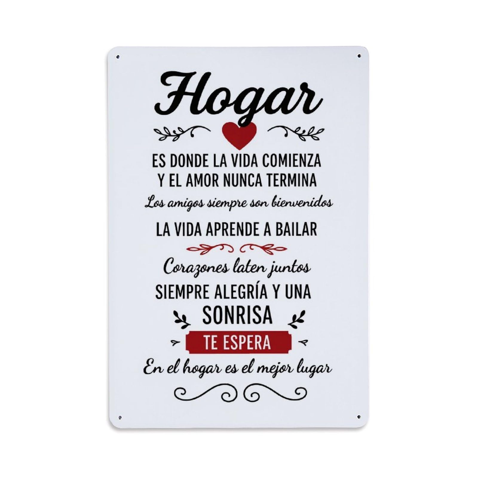 Enderetf Vintage Home Is Where Life Begins Tin Sign Metal Poster, Home Bar Garage Man Cave Cafe Indoor & Outdoor Wall Decoration 8X12inches