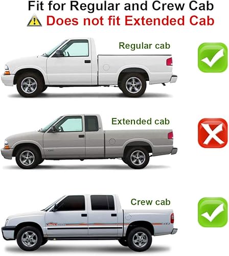 Miniatura 9 de 3 tercera luz de freno cubierta ahumada con junta de sello cabina extendida solo compatible con Chevy S10 GMC Sonoma 1994-2003 1997-2000 Isuzu