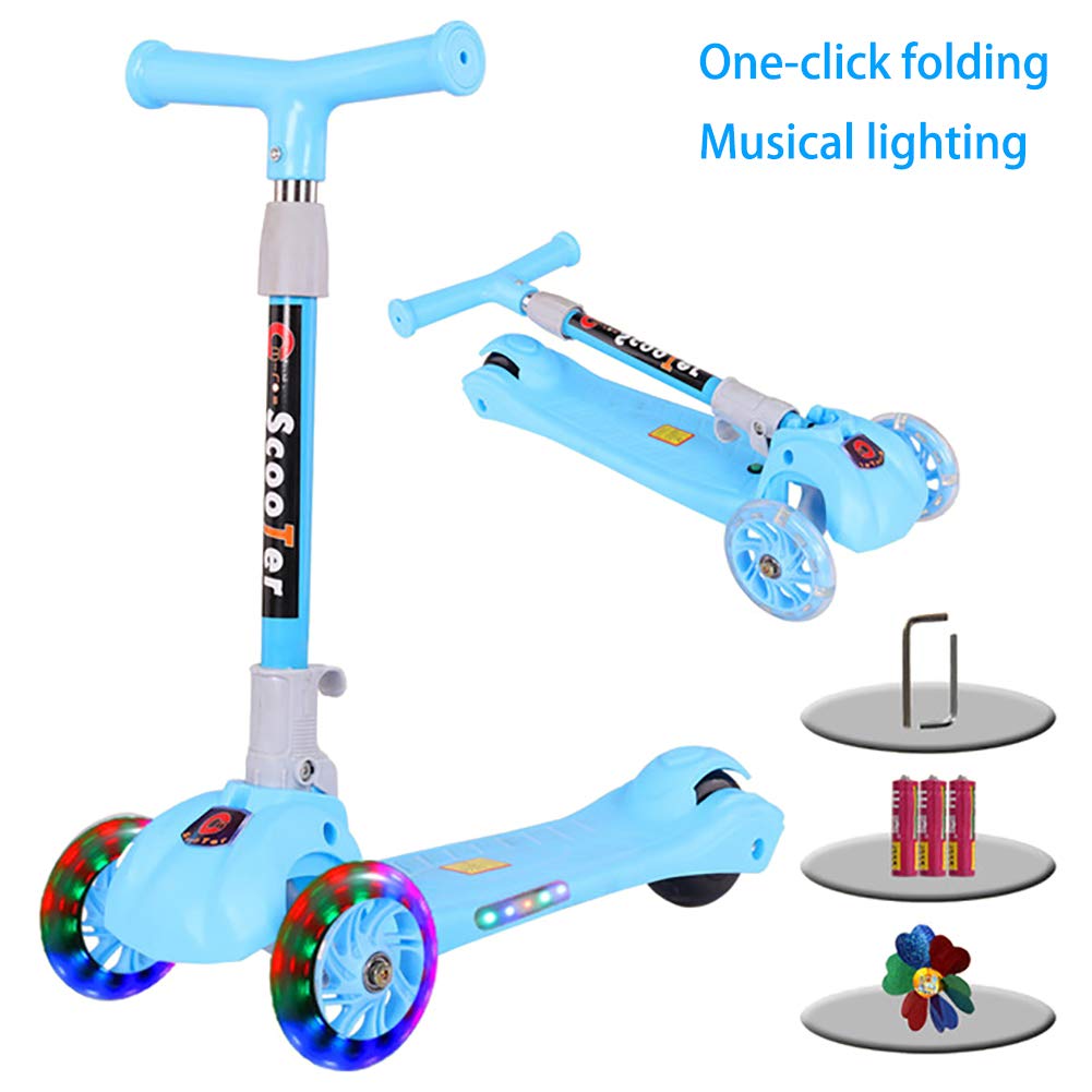 Buy FXPHBC Children Scooter, Mini ThreeWheeled Scooter Foldable Safety