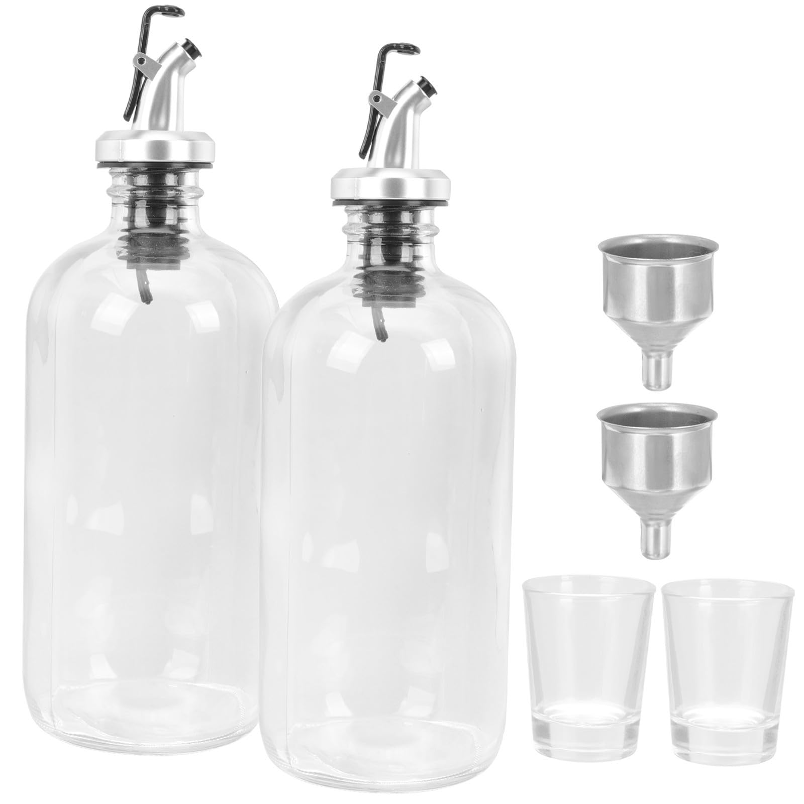 Distributeur de bain de bouche en verre épais et gobelets pour une décoration premium