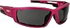 Global Vision Sly Padded Motorcycle Glasses for Women Sunglasses Pink Metallic Frame wSmoke Lenses