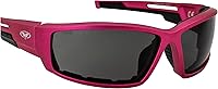 Vista 3 de Global Vision Sly - Gafas de sol acolchadas para motocicleta para mujer, 3 pares con lentes ahumadas y marcos metálicos rosa, morado y azul