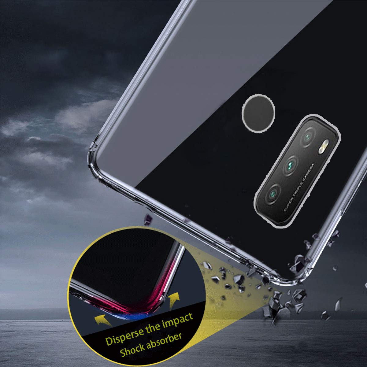 ZXLZKQ Custodia + 2 Pezzi Vetro Temperato Film per Alcatel 3L 2021 (6