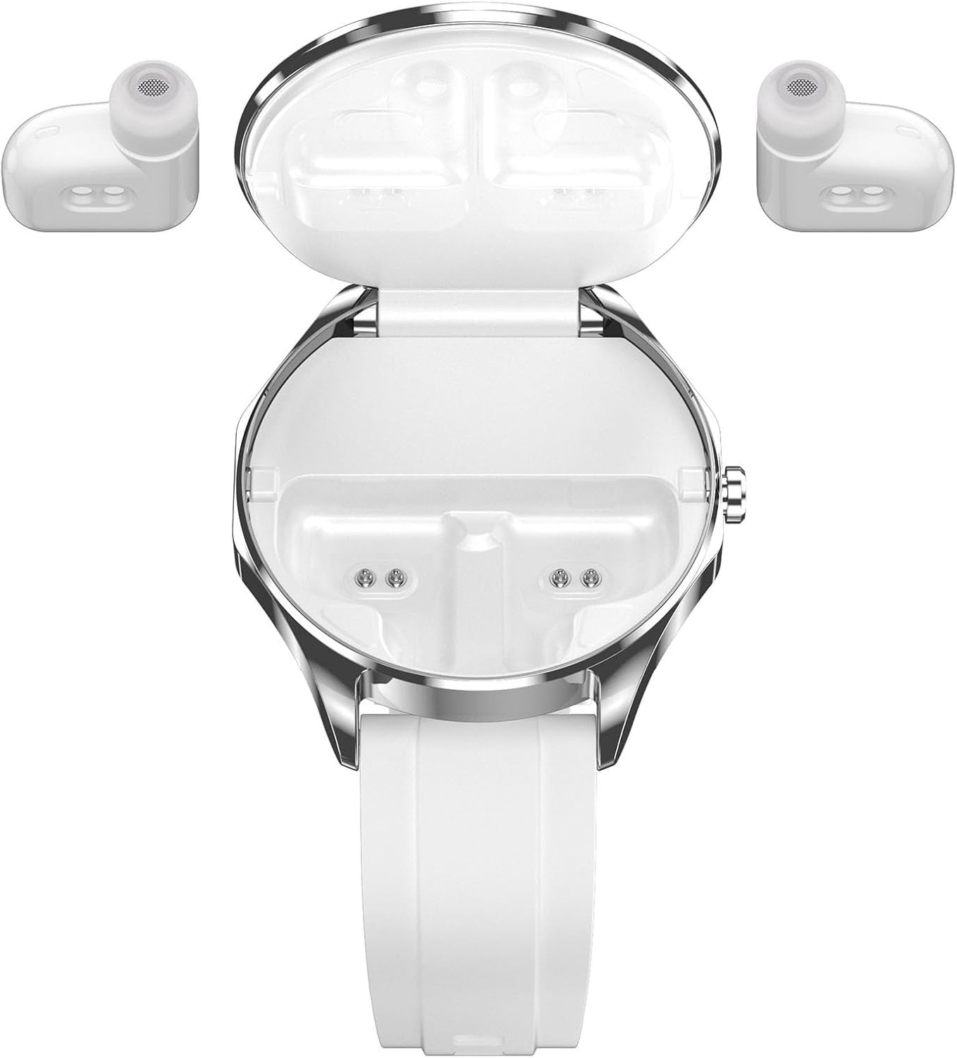 Inteligentny zegarek z słuchawkami, 2 na 1 smartwatch ze słuchawkami, kombinacja 1.43 ”ekran HD Smart Watch i wkładki douszne na Androida iOS, z otrzymanym połączeniem, rekordem ćwiczeń moni