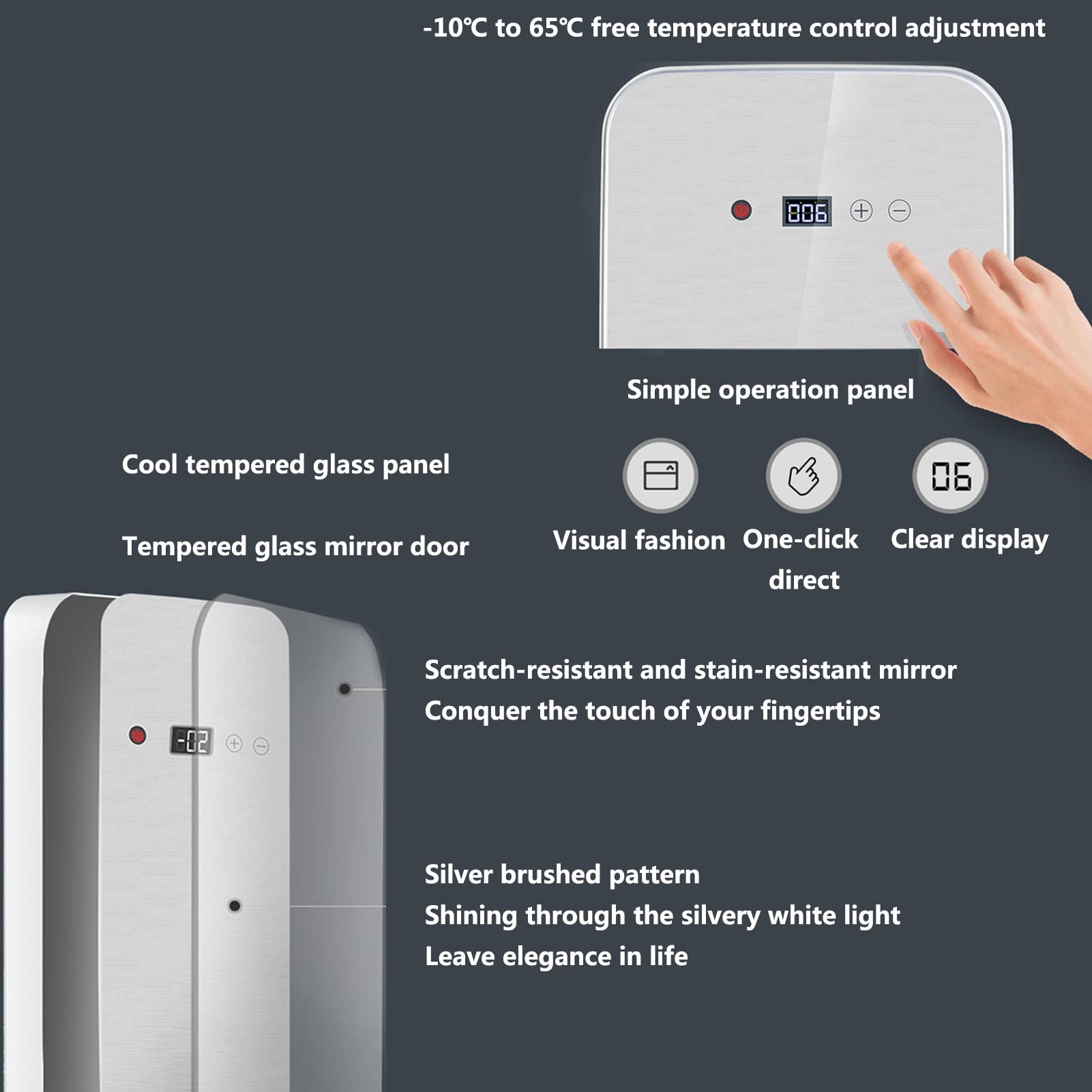 8L Mini Frigo Piccolo Frigorifero Per La Cura Della Pelle Display Digitale Frigo Per Bevande Alla Birra Con Controllo Della Temperatura Riscaldatore Per Alimenti E Bevande Per Auto Campeggio Viaggi (