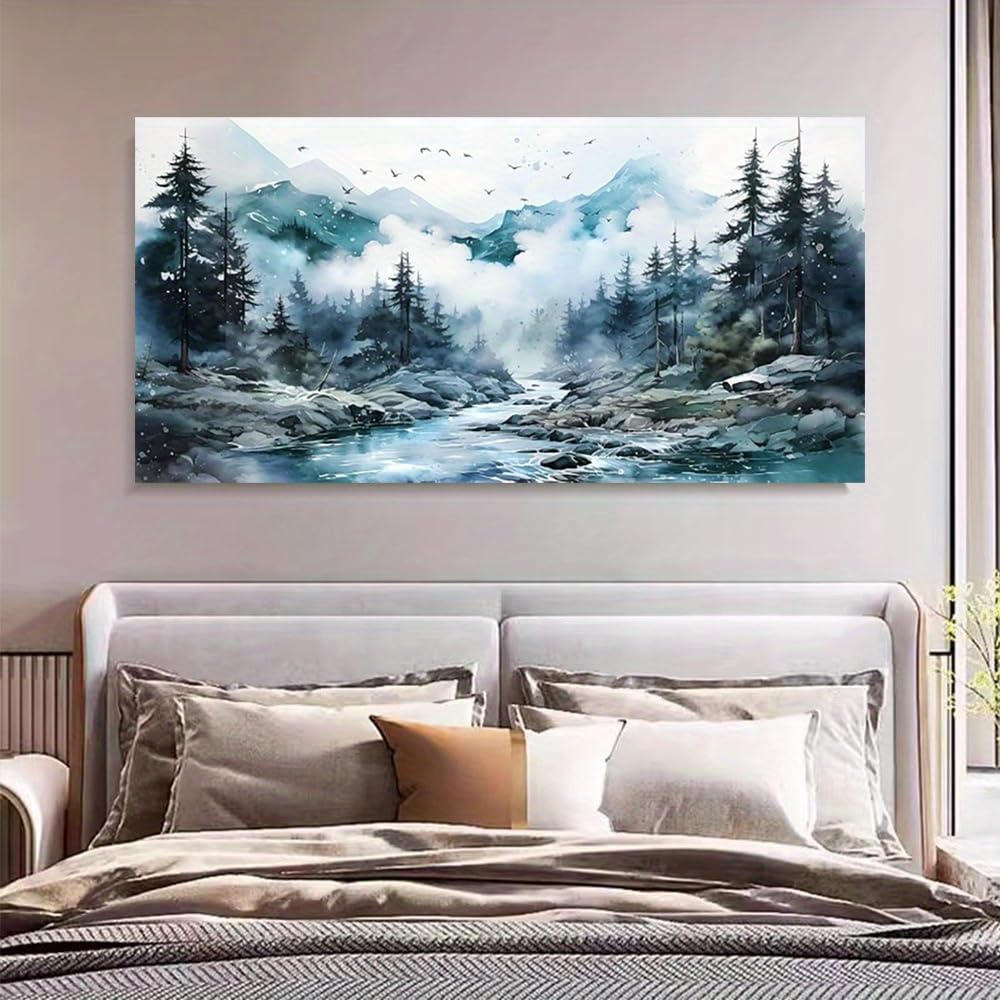 AEFOUU Canvas Art Print Nature Scene Wall Decor Painting for Living Room Bedroom Office Modern Home Artwork Wall Decor Picture(30x60cm/12x24in/Frameless)