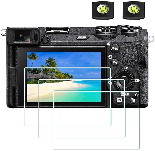 Protector de pantalla para cámara Sony Alpha A7C II A7CR A6700 7C II A7CII 6700 A7C R y cubierta de zapata caliente 0.012 in 9H dureza cubierta de