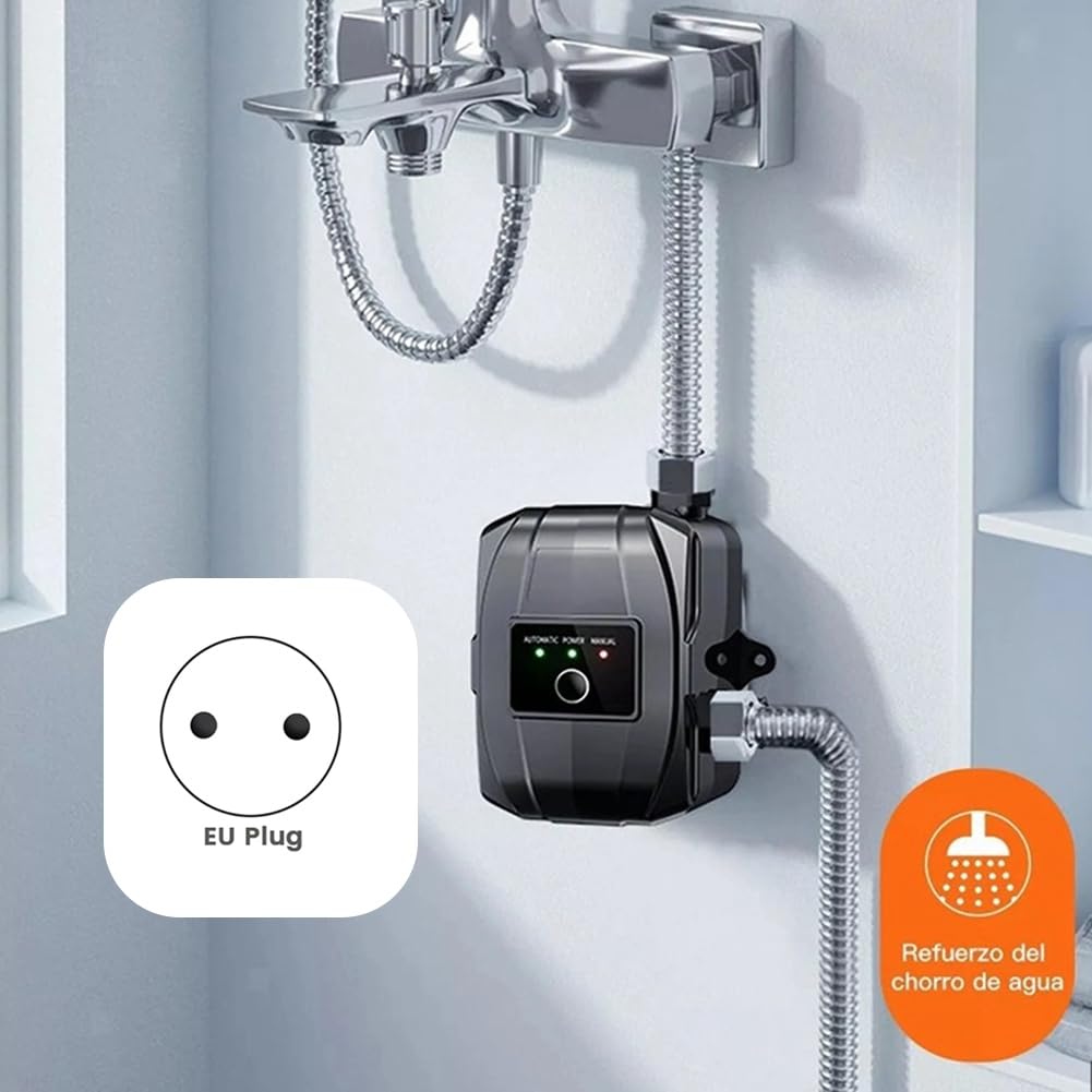 Haushalts-Wasserpumpe für Wasserhahn Sicher und Leise 150P für Rasensprenger, Dusche, Küche für Garten, Toilette Hängende Ohne Bohren mit EU-Stecker