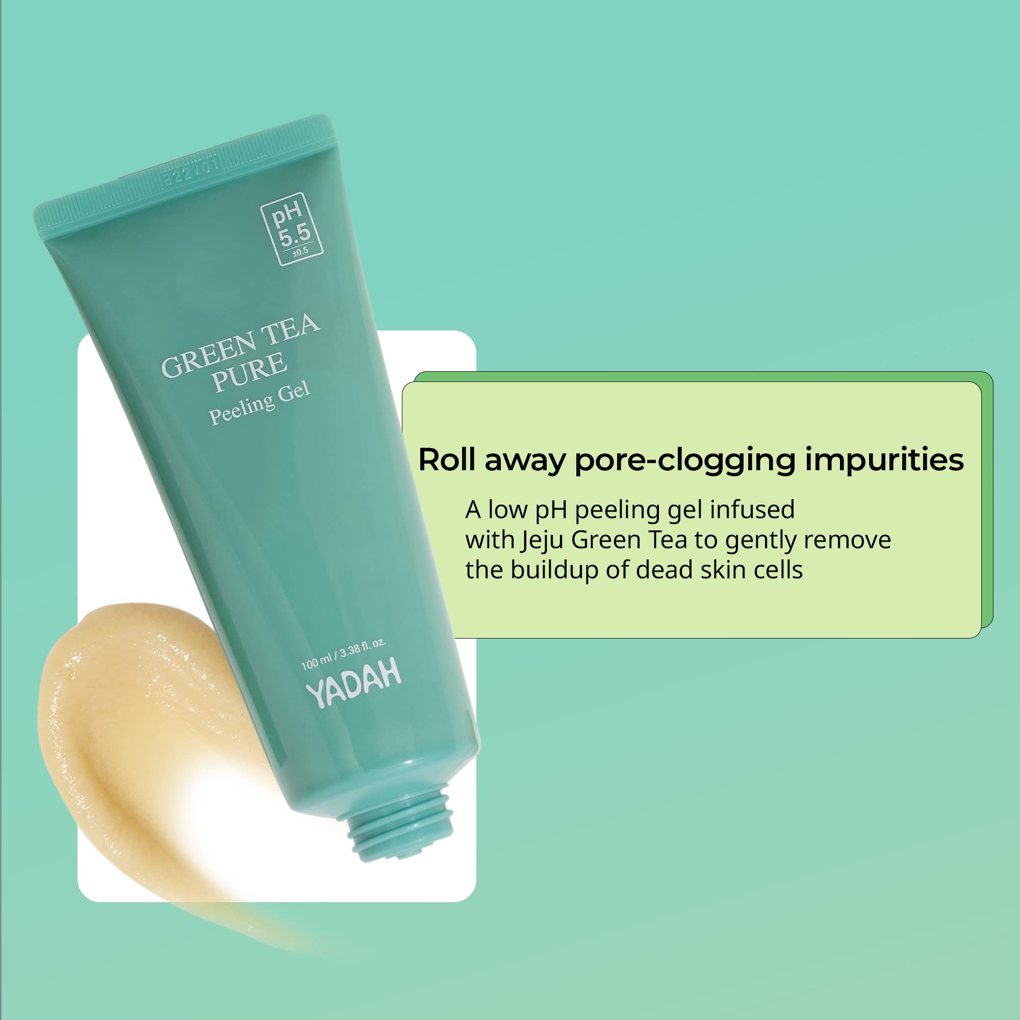 Yadah - Green Tea Pure Peeling Gel - 100 ml, 100 ml (Pack of 1) - Image 2