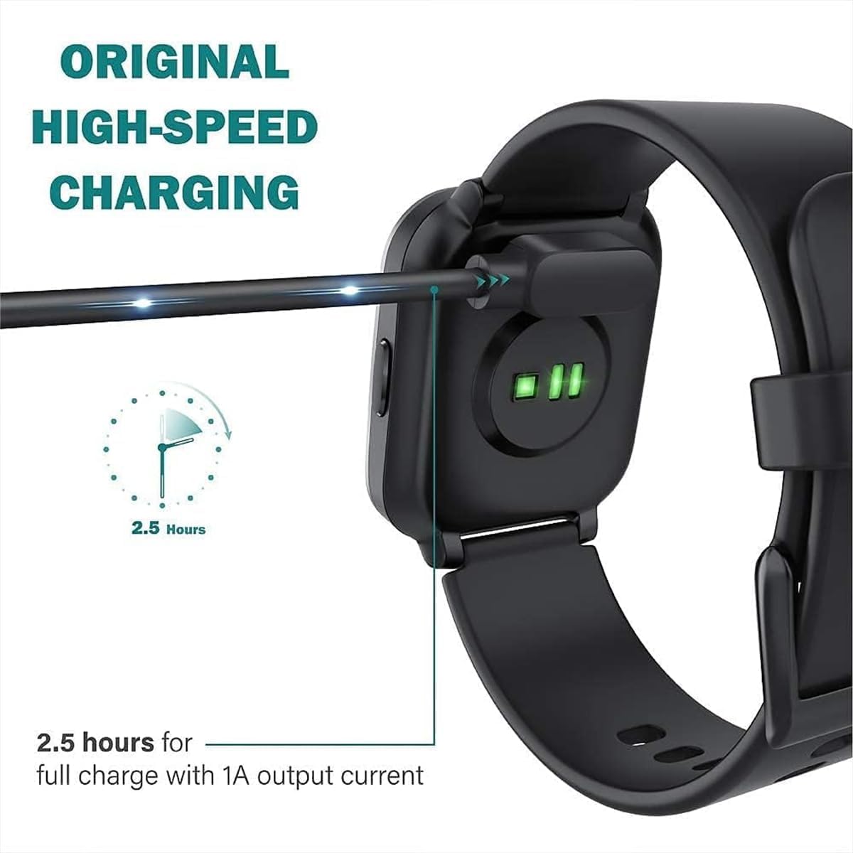 Chargeur universel magnétique de 7,62 mm, câble de charge magnétique à 2 broches pour montre intelligente, distance de charge compatible 7,5 mm-8 mm