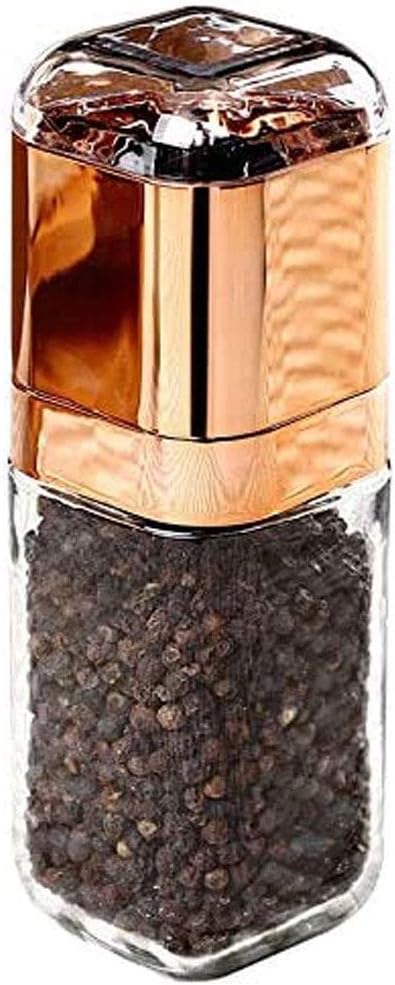 Salt and Pepper Grinder Set,Adjustable Stainless Steel Spice Ceramic Grinders Mill Shaker for Kitchen Table,Glass Bottle Ceramic Rotor Kitchen Gadgets and Accessories Pepp(