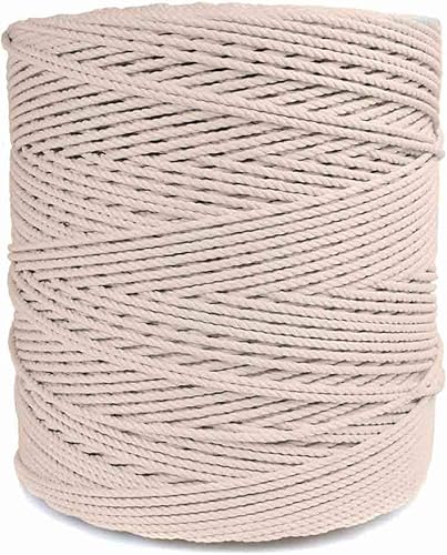 Miniatura 2 de GOLBERG - Cuerda trenzada 100% algodón natural 532, 316, 732, 14, 516, 38, 12, 58, 34, 1, 1 14, 1 12 pulgadas  Macramé Crafts  Varias longitudes