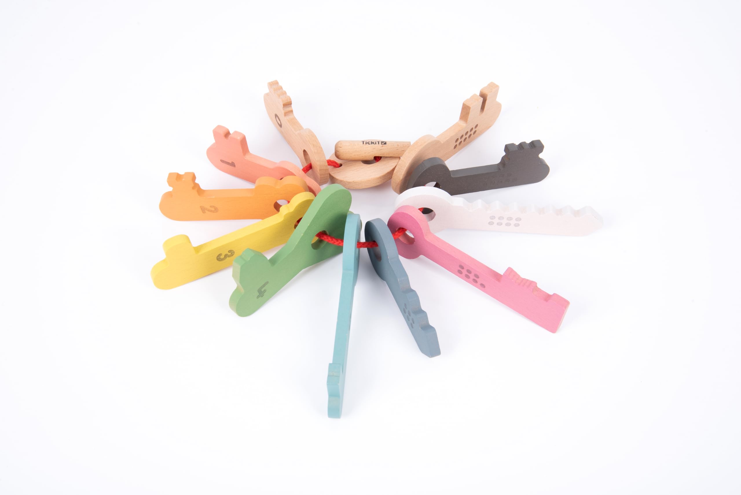 TickiT 73474 Rainbow Wooden Keys, Medium