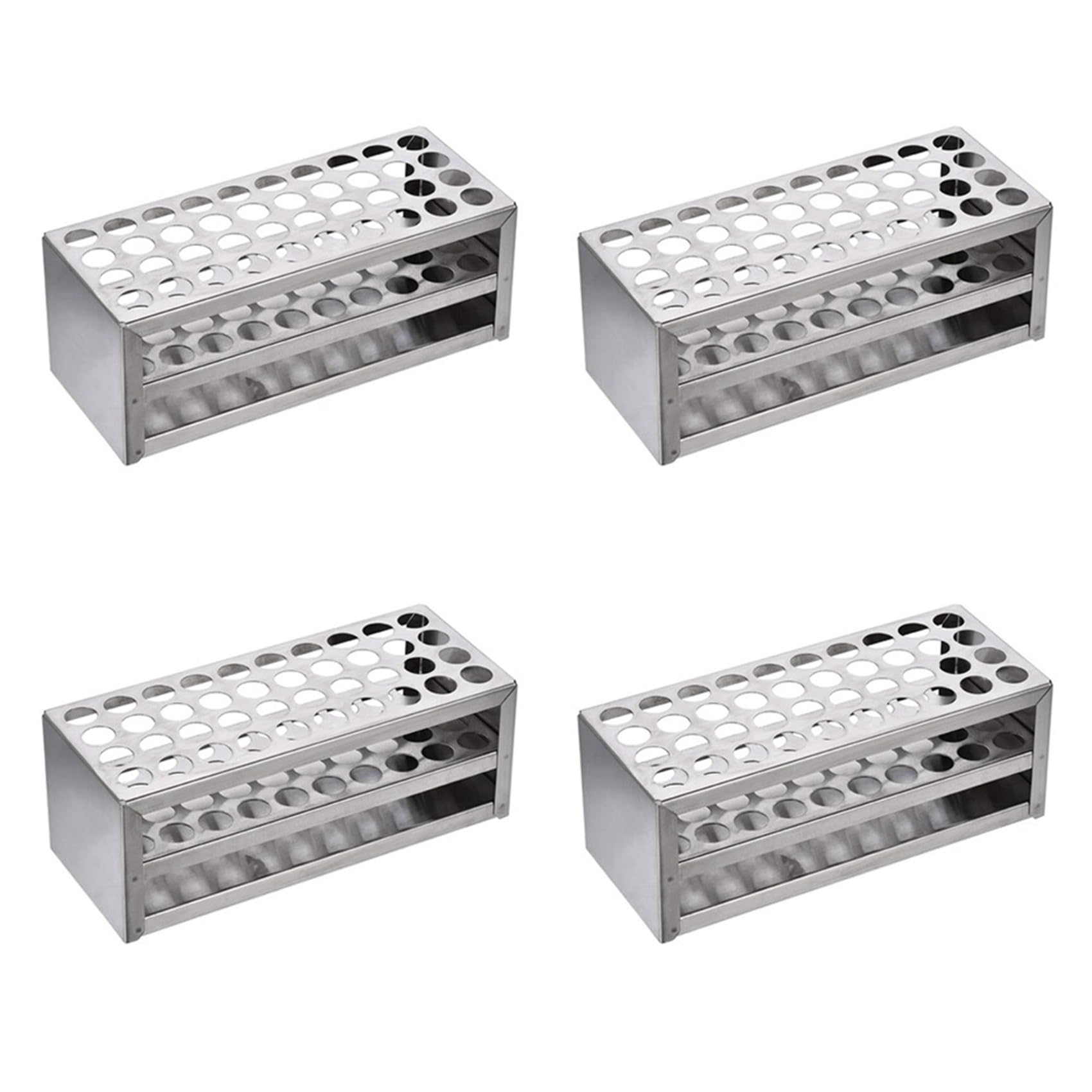 Évitez les chutes de flacons avec ce rack de tube à essai en aluminium - 8