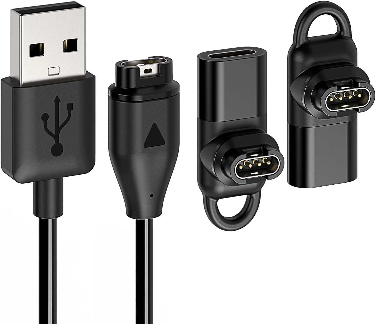 Charger Cable for Garmin Watch with Extra Type C Adapter, 3.3ft USB Charging & Data Transfer Cord for Fenix 7/7S/7X, Instinct 2/2S/Solar, Vivoactive 4/4S/3, Venu 2/2S/Sq, Forerunner 245/945/55/45, etc
