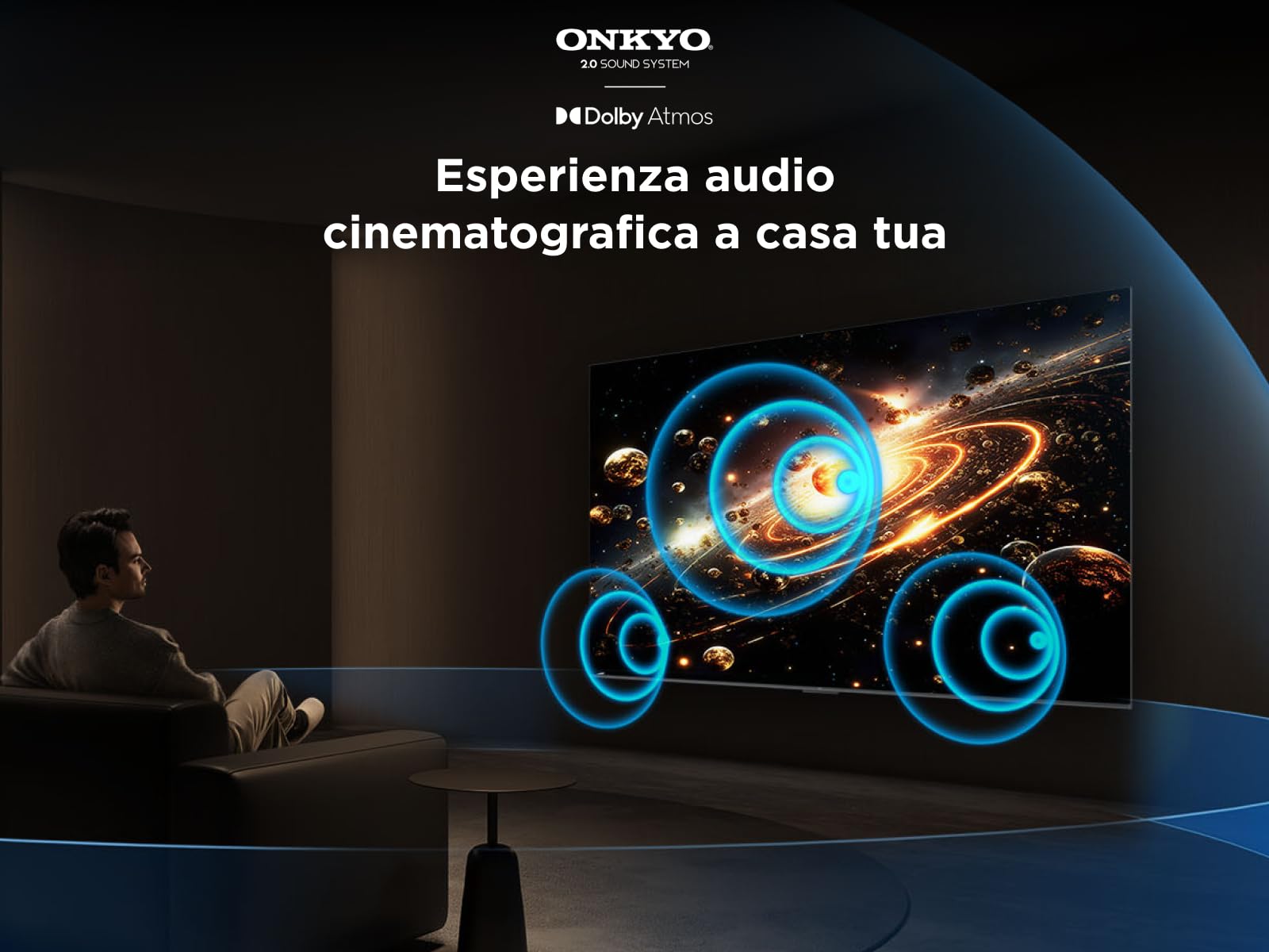 TCL 50Q7C – Smart TV QD‑Mini LED 4K HDR10+ da 50", 2.000nit | Dolby Vision IQ & Atmos, HVA Panel, 144Hz Motion Clarity Pro, Game Master, Apple AirPlay 2
