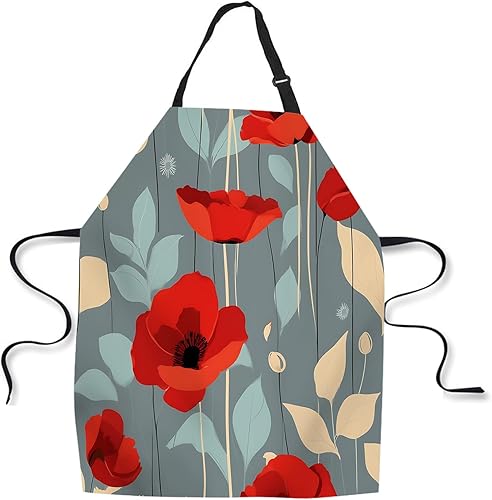 Miniatura 9 de Delantal de cocina vintage de béisbol con bandera estadounidense, delantal de chef casero, impermeable, para mujeres y hombres, 31 x 27 pulgadas