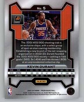 Amazon.com: 2023-24 Panini Prizm #5 Kevin Durant Phoenix