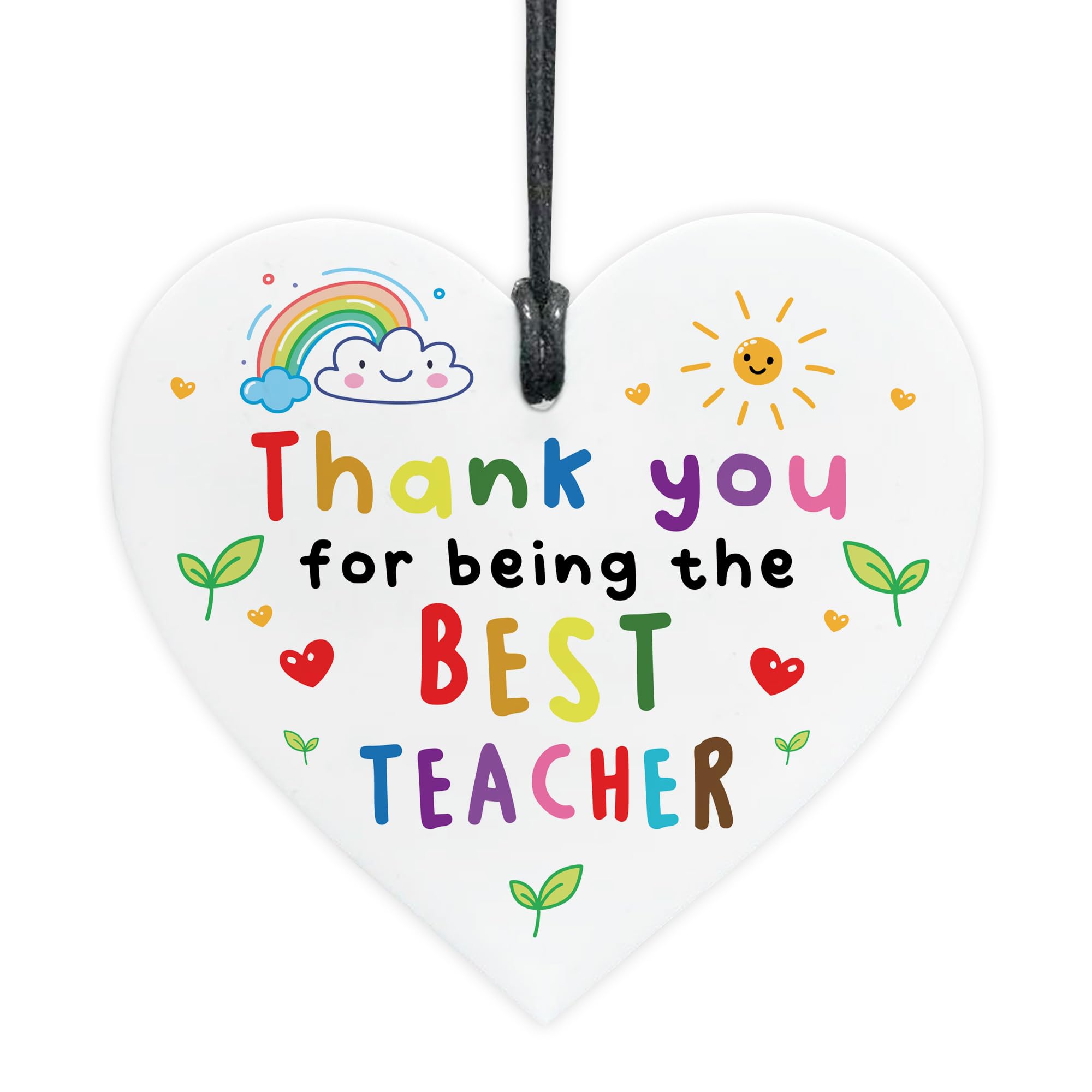 Red Ocean Gift For BEST TEACHER Gift For Him Her Teacher Plaque From Student Kids Leaving School Nursery Appreciation Best Nursery Keepsake