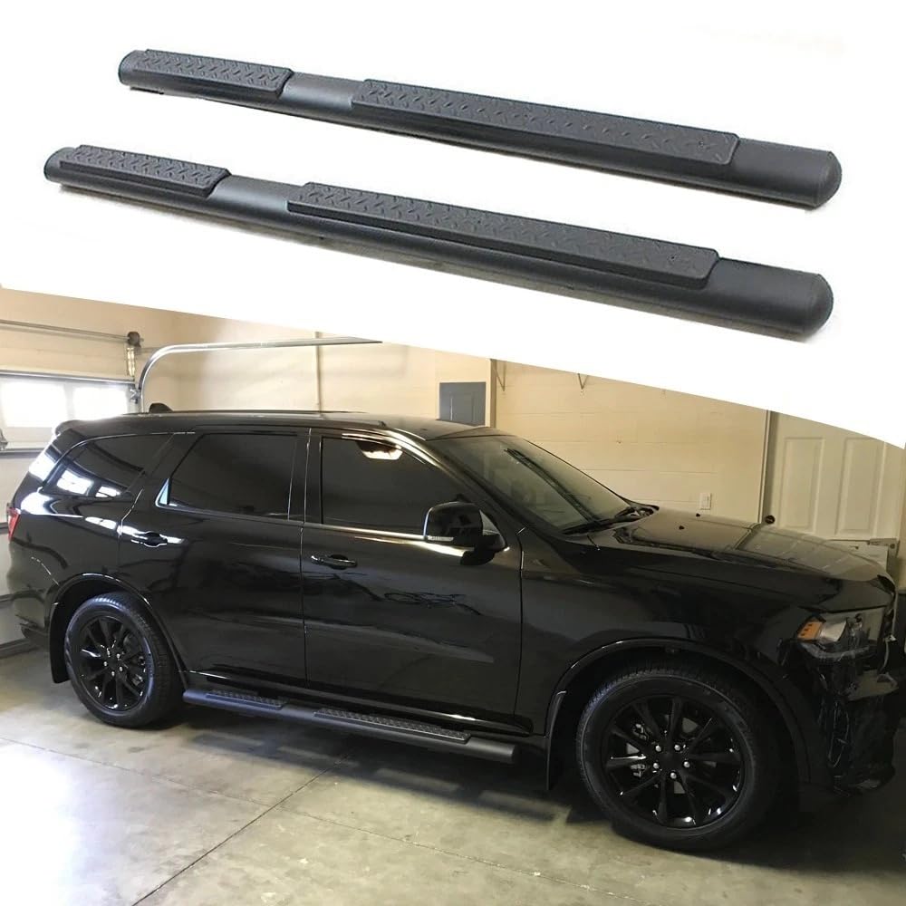 2 SZT. Boczne Podesty Podłogi Dojazdowe Listwy Ochraniacze Pedałów Dopasowane do Dodge Durango 2011-2026 Czarne【Nie dla modeli RT, RT Plus i GT.】