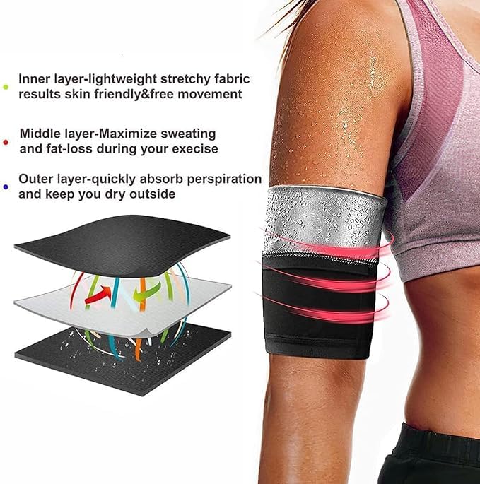 Fascia Braccia Dimagrante per Donna Brucia Grassi Sudorazione