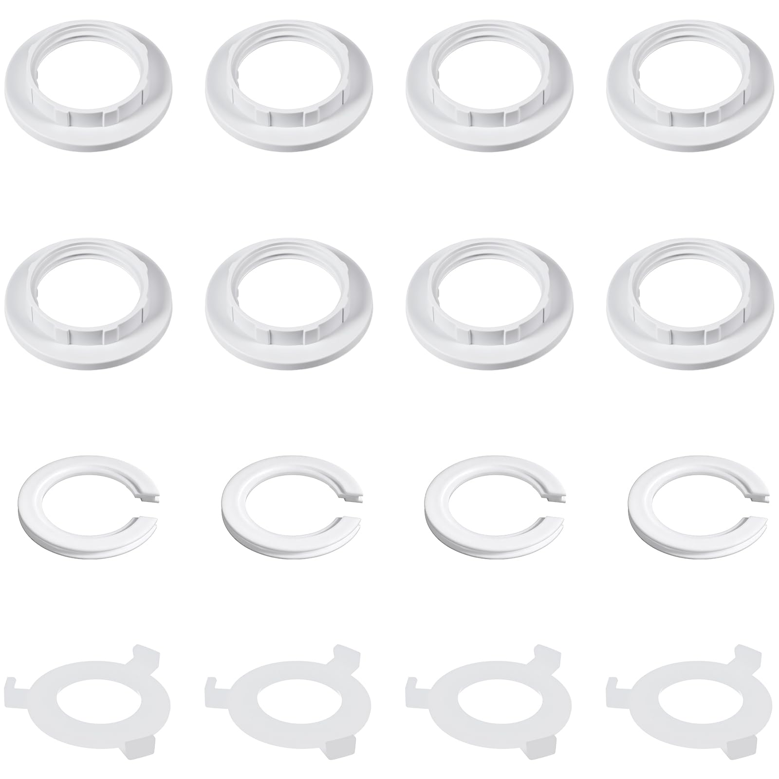Guduling 16Pcs Light Shade Reducer Ring,3 Sizes Lamp Shade Reducer Ring