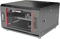 Vista 12 de Gabinete para rack de servidores de montaje en pared 9U – Gabinete de rack de red de 19 pulgadas, gabinete de rack de datos de 18 pulgadas