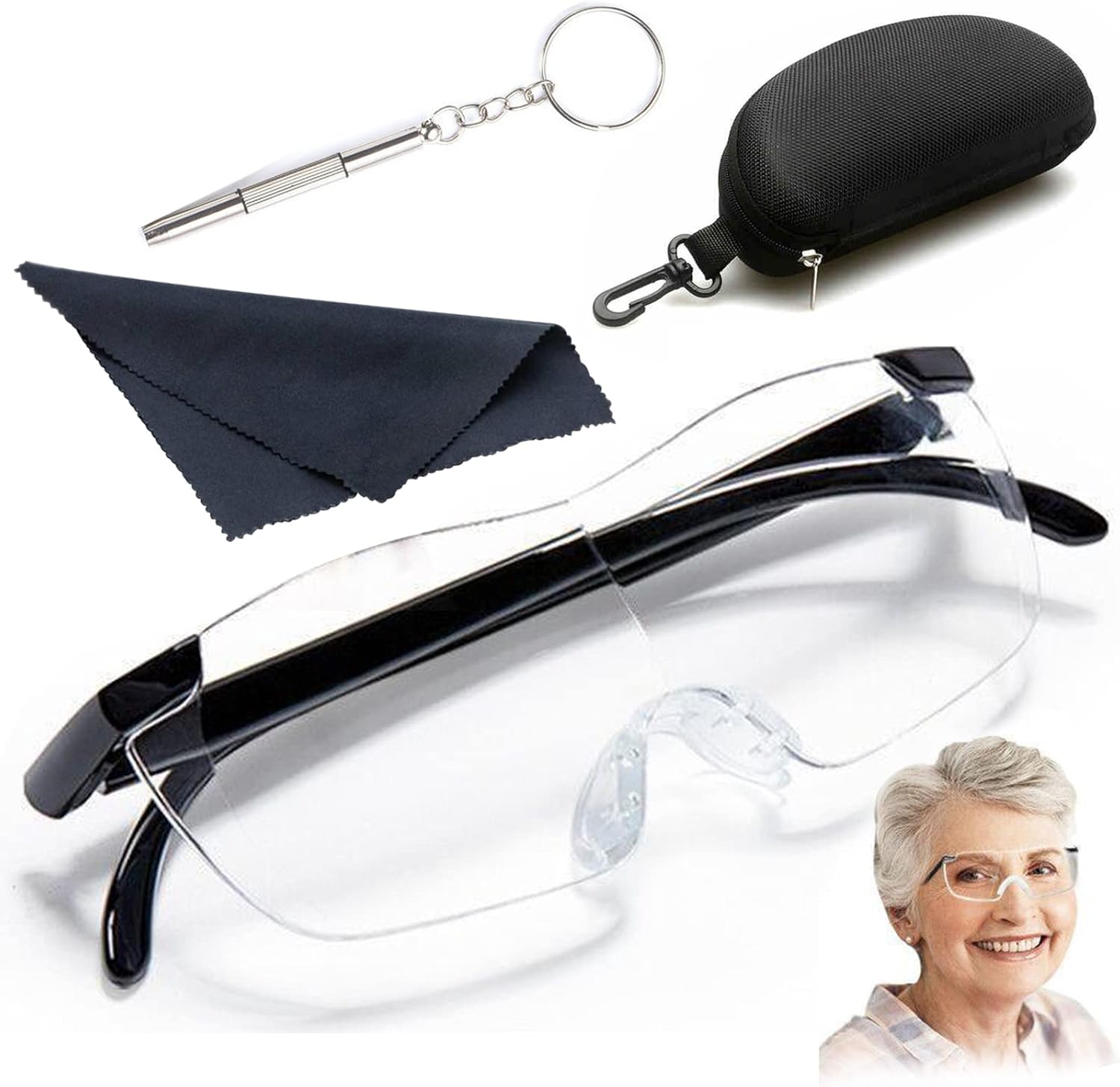 3 Lupenbrillen Set - 300%, 500%, 800% Vergrößerung Für Feinarbeiten