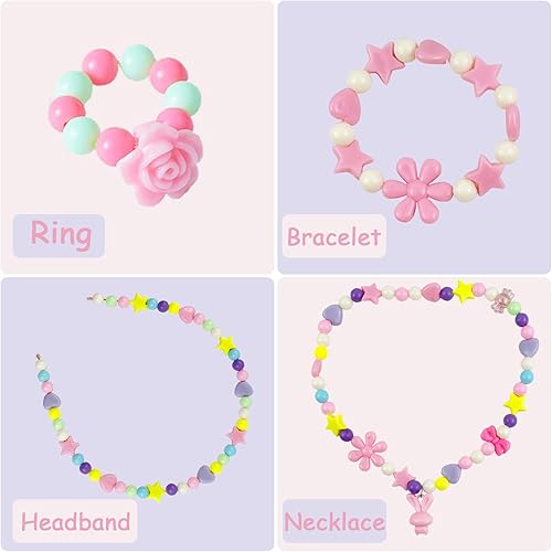 Miniatura 2 de ICOCONG Kit de fabricación de pulseras de cuentas, 24 estilos de cuentas redondas para hacer cuerdas de pulsera, elegante y lindo kit de fabricación