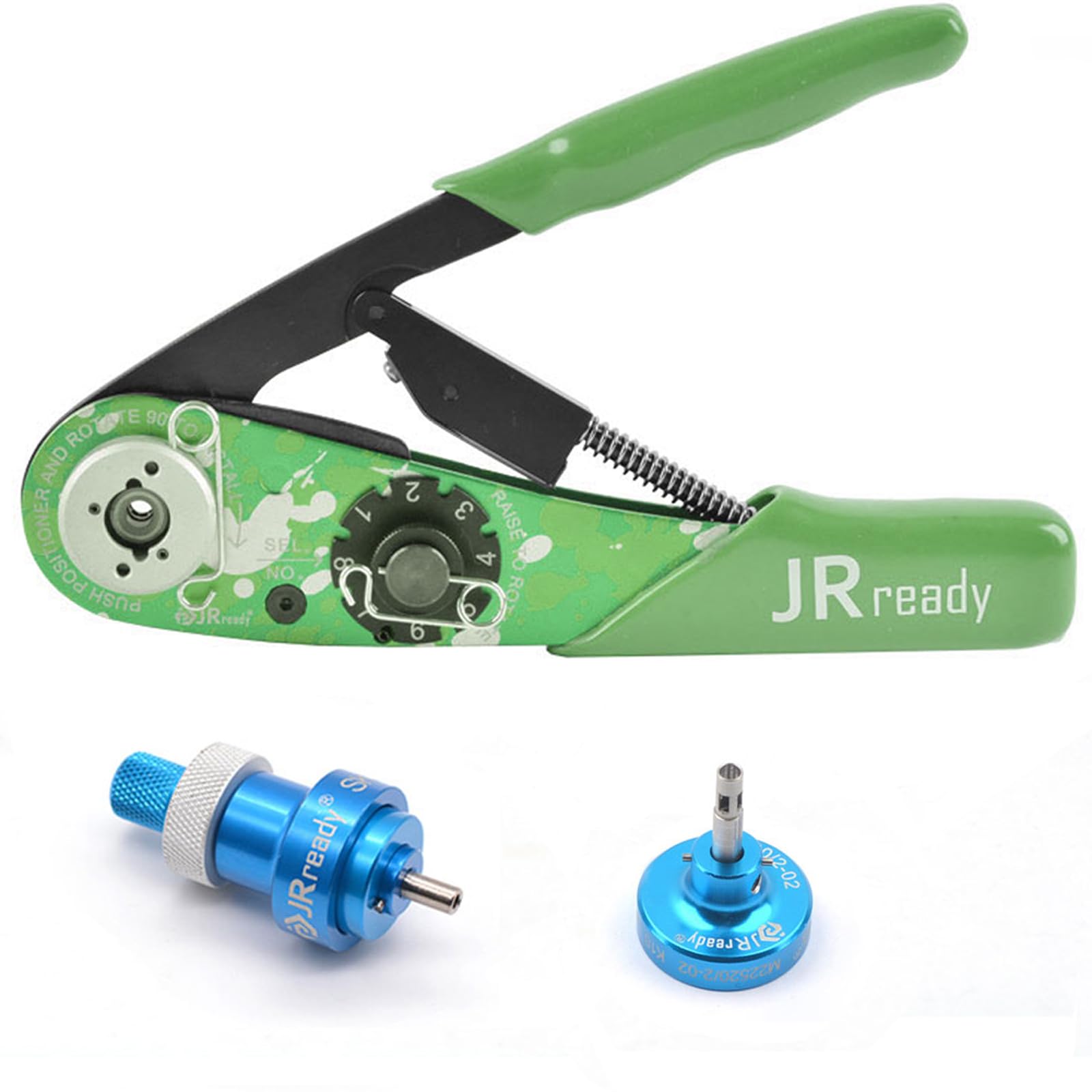 JRready M22520/2-01 Indent Crimp Tool, NEW-AS2G Aviation tools with Universal Positioner, Solid Contacts Crimping Tool for 20-32AWG Miniature and Sub-miniature Connectors