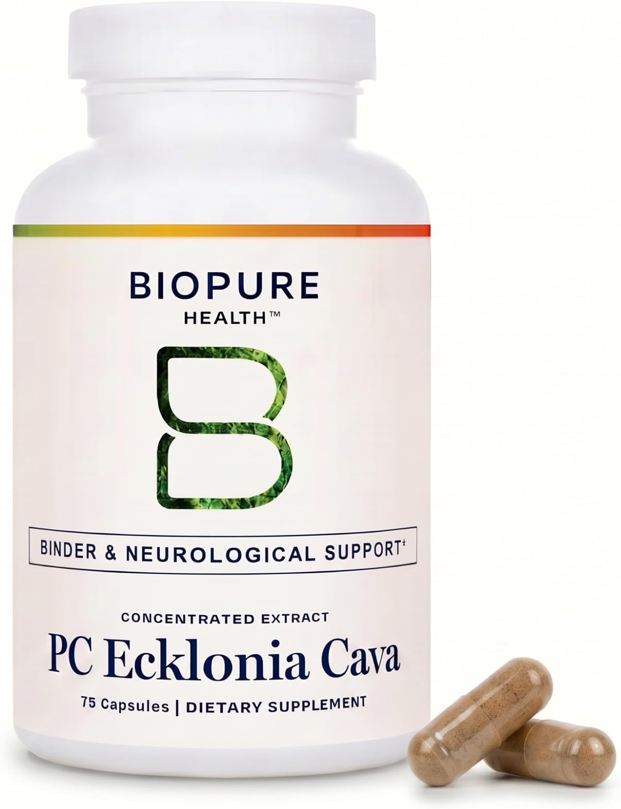 BioPure PC Ecklonia Cava Capsules – Marine Polyphenol Complex from Brown Seaweed, Rich in Phlorotannins, Trace Minerals & Nutrients for Cellular Health, Circulation & Immune Support – 75 Capsules