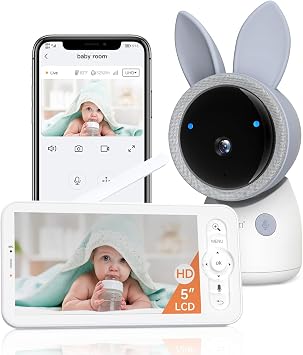 ARENTI 2026 Upgraded 4MP 5G WiFi Baby Monitor with App, Colorful Night Light, 2-Way Audio, Motion Detection & Auto Tracking, Alert Zone, Temp&Humidity Sensor, App Control