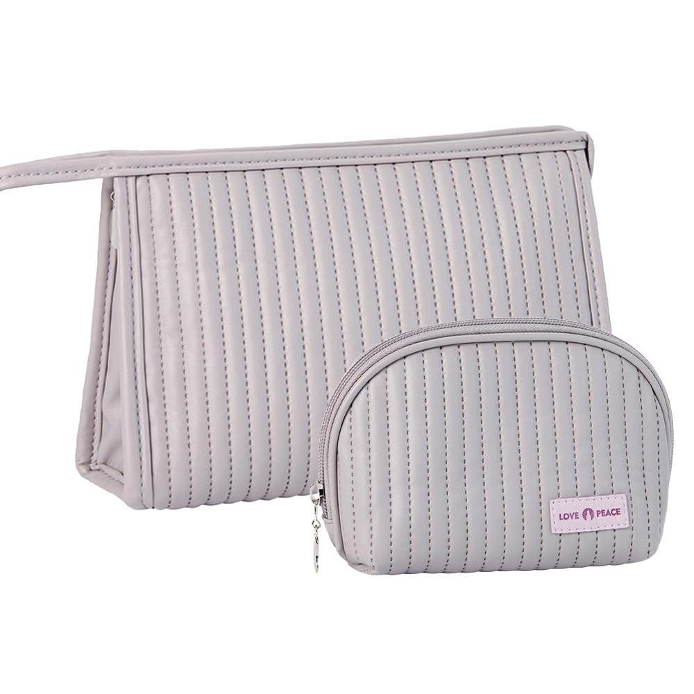 kamumanni Makeup Pouch, Makeup Bag Set for Purse, Large Cosmetic Pouch for Cosmetics/Makeup Brushes/Face Lotion, Handy Makeup Pouch for Lipsticks,